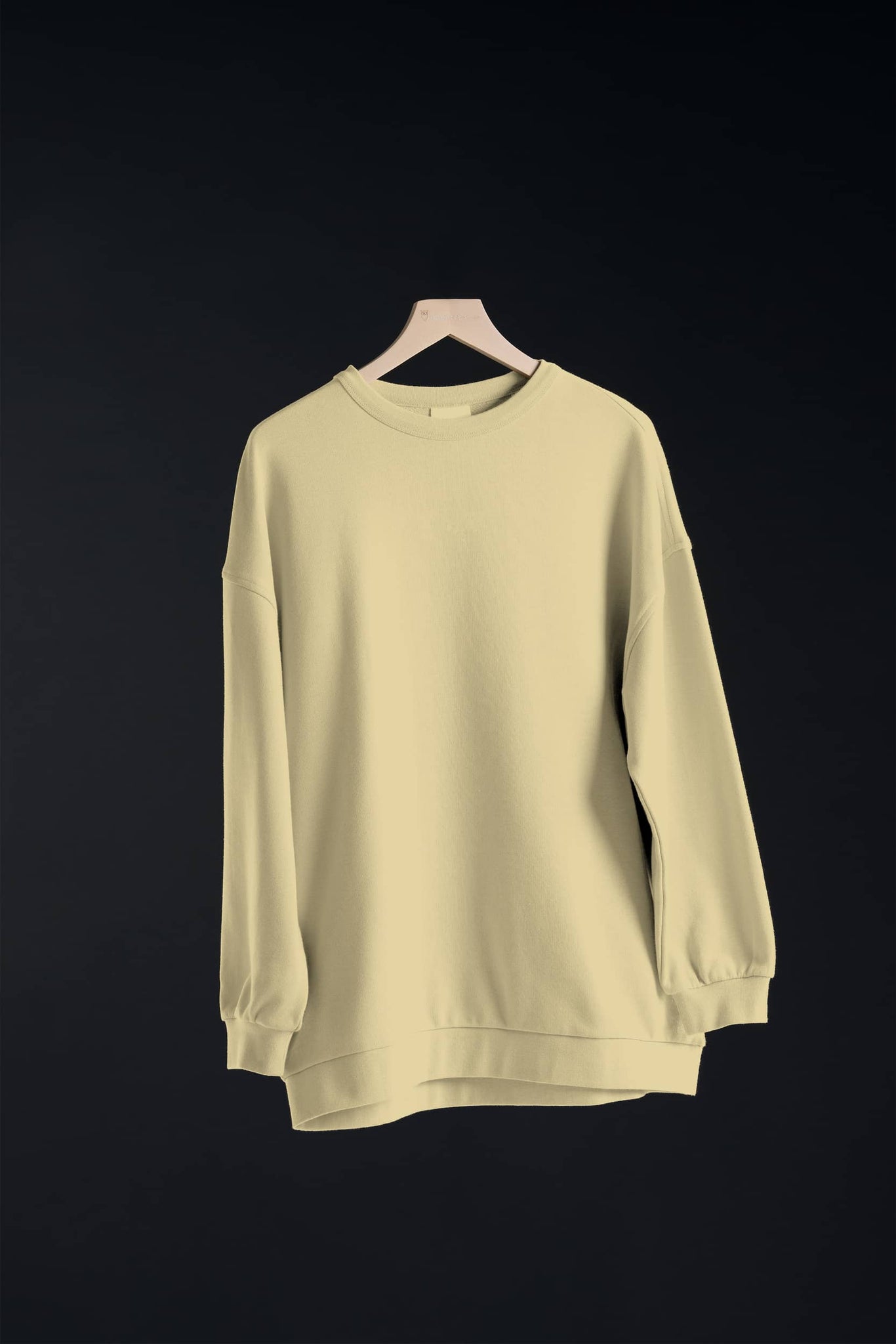 Plain Beige Sweatshirt (Oversized)